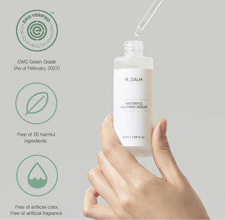 Waterful Calming Serum, Facial Hydrating Serum for Dry Skin and Sensitive Skin, Vegan, Korean Skincare, 1.69 Fl Oz