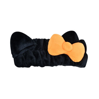 The Crème Shop x Hello Kitty “Spooky Season” Plush Spa Headband Soft Comfortable Iconic Bow Design Universal Fit Durable Easy to Clean For All Beauty Occasions (Set of 1)