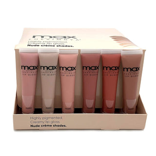 MAX Makeup Lip Polish Nude Gloss (6pc)