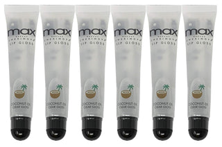 (6Pack) MAX Makeup Lip Polish Coconut Oil Clear Gloss