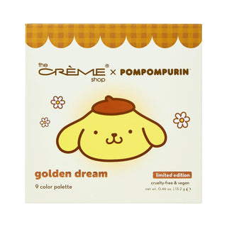 The Crème Shop x Sanrio Pompompurin Golden Dream Eyeshadow Palette: 9 Shades Matte Shimmer Metallic Extended Wear Pigmented Mirror Included Silky Blendable Textures (Set of 1)
