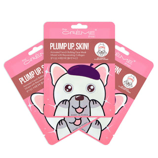 The Creme Shop Animal Sheet Mask, Korean, Hydrating, Collagen, Vitamin C, Anti-Aging - Pack of 3 (Bunny)