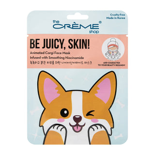 The Creme Shop Animal Sheet Mask, Korean, Hydrating, Collagen, Vitamin C, Anti-Aging - Pack of 3 (Bunny)