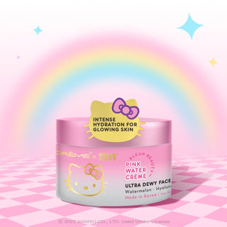 The Crème Shop x Hello Kitty Kawaii Klean Vault: Klean Beauty Skincare with Facial Cleanser, Strawberry Milk Toner, Pink Water Crème, Brightening Serum for Pure K-Beauty Experience