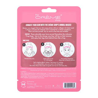 The Creme Shop Animal Sheet Mask, Korean, Hydrating, Collagen, Vitamin C, Anti-Aging - Pack of 3 (Bunny)