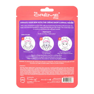 The Creme Shop Animal Sheet Mask, Korean, Hydrating, Collagen, Vitamin C, Anti-Aging - Pack of 3 (Bunny)