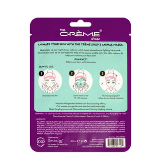 The Creme Shop Animal Sheet Mask, Korean, Hydrating, Collagen, Vitamin C, Anti-Aging - Pack of 3 (Bunny)